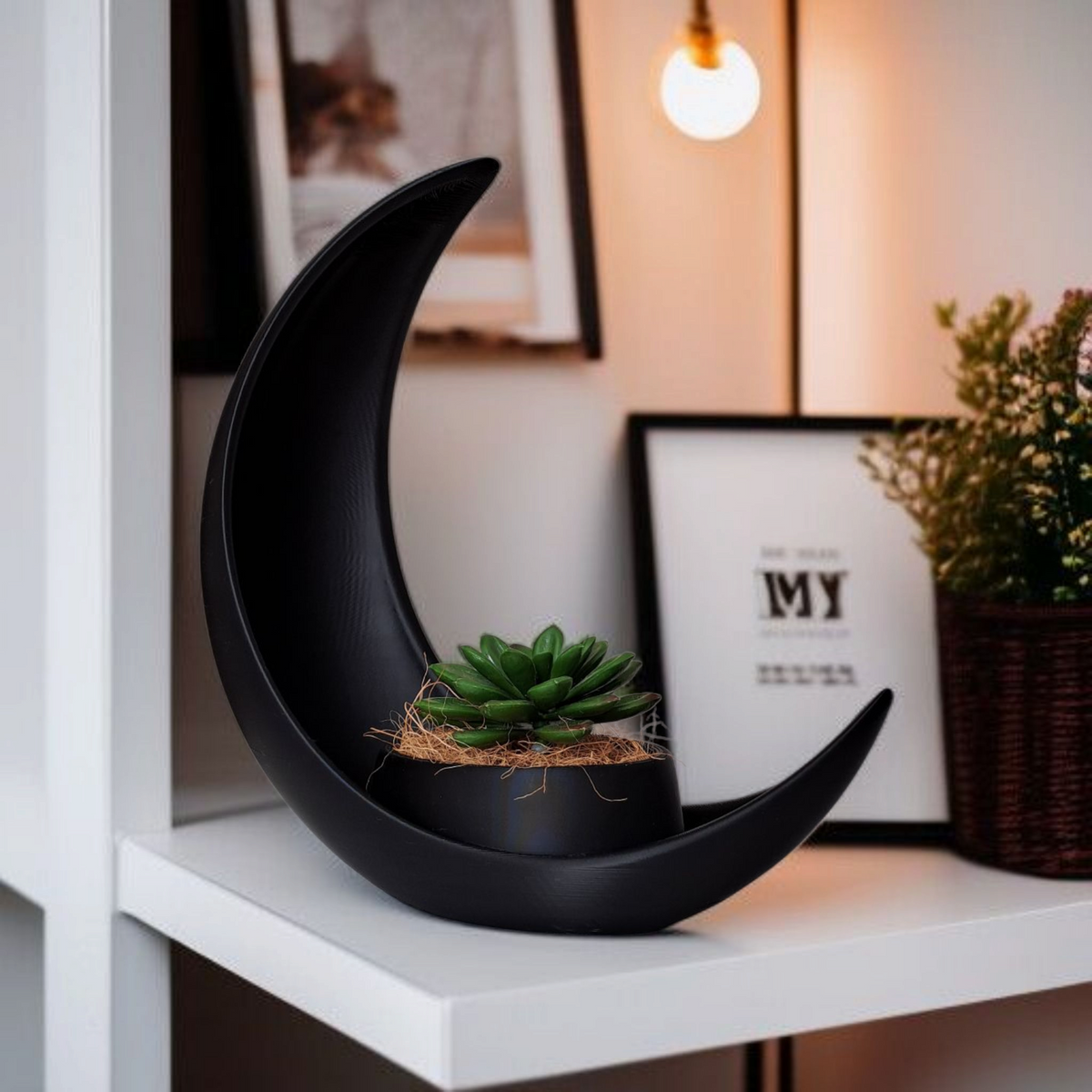 Decorative Crescent Moon Planter
