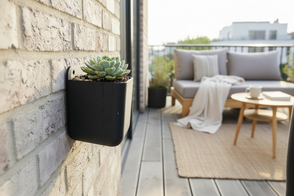 Minimalist Wall-Mounted Planter — Rectangular Indoor & Outdoor Plant Pot