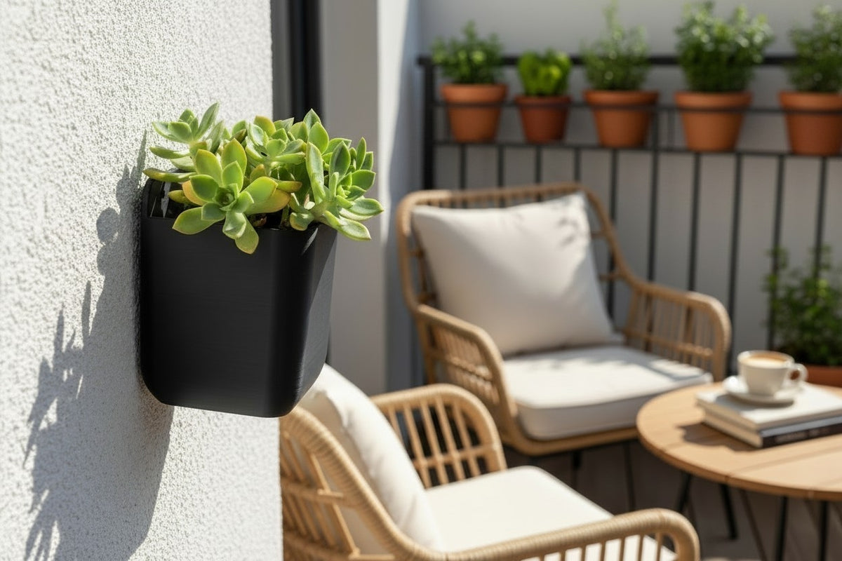 Minimalist Wall-Mounted Planter — Rectangular Indoor & Outdoor Plant Pot