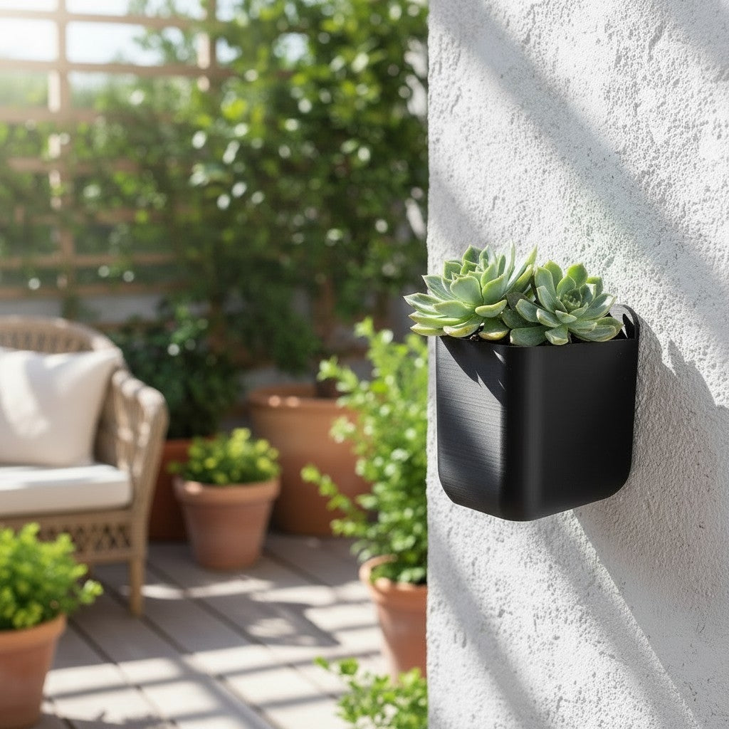 Minimalist Wall-Mounted Rectangular Planter