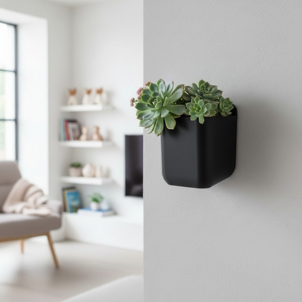 Minimalist Wall-Mounted Rectangular Planter