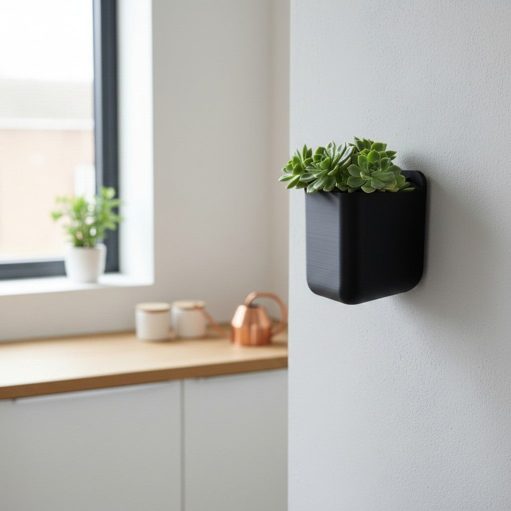 Minimalist Wall-Mounted Rectangular Planter