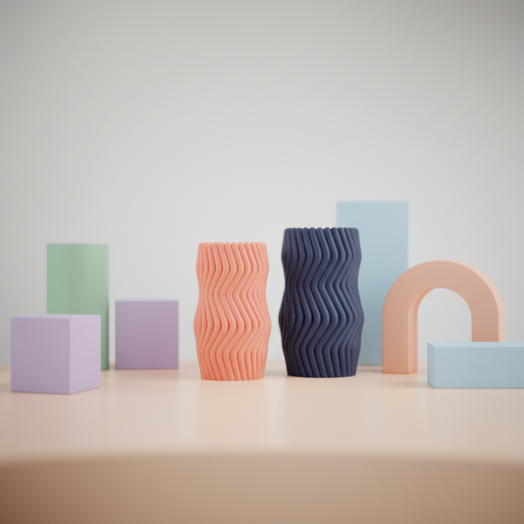 Wavy Twist Vase Set
