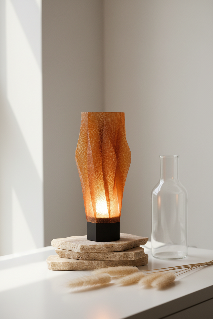 Sculptural Spiral Desk Lamp