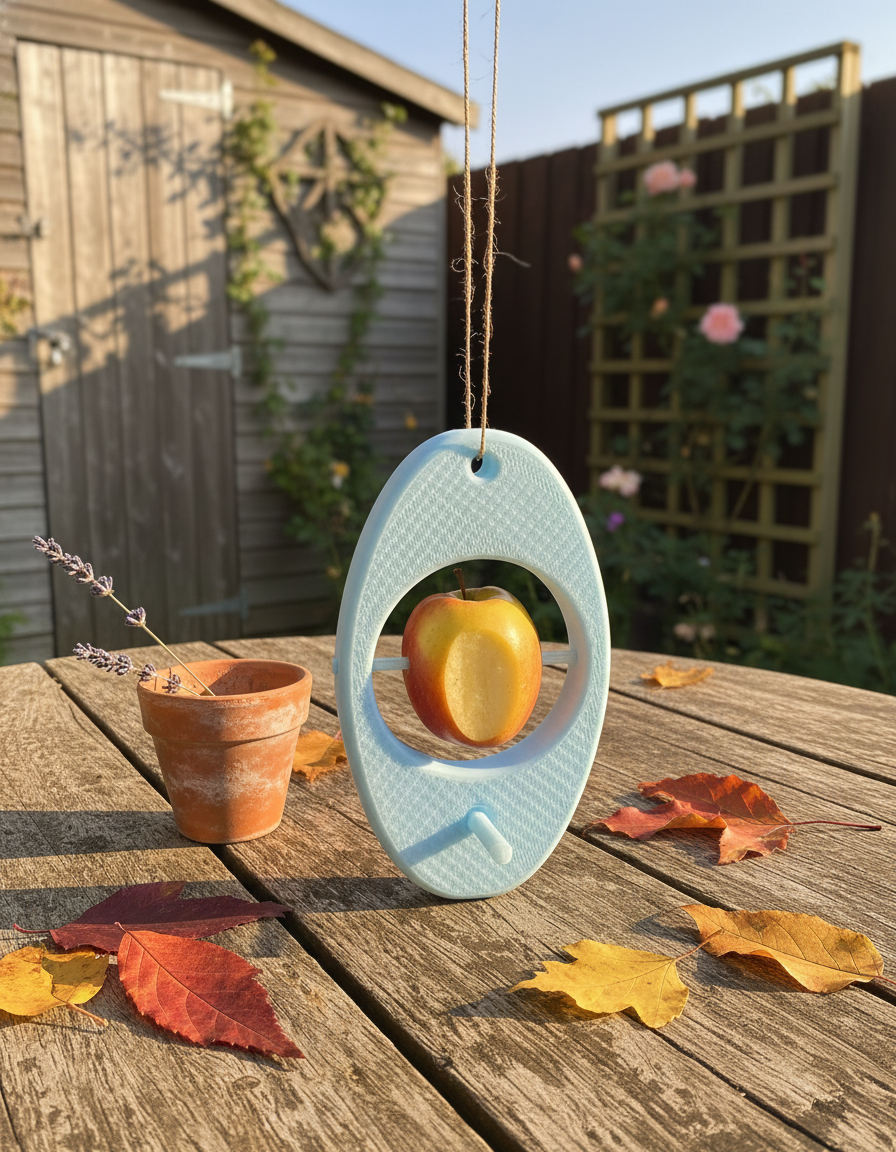 Minimalist Apple Bird Feeder - apple_holder_03