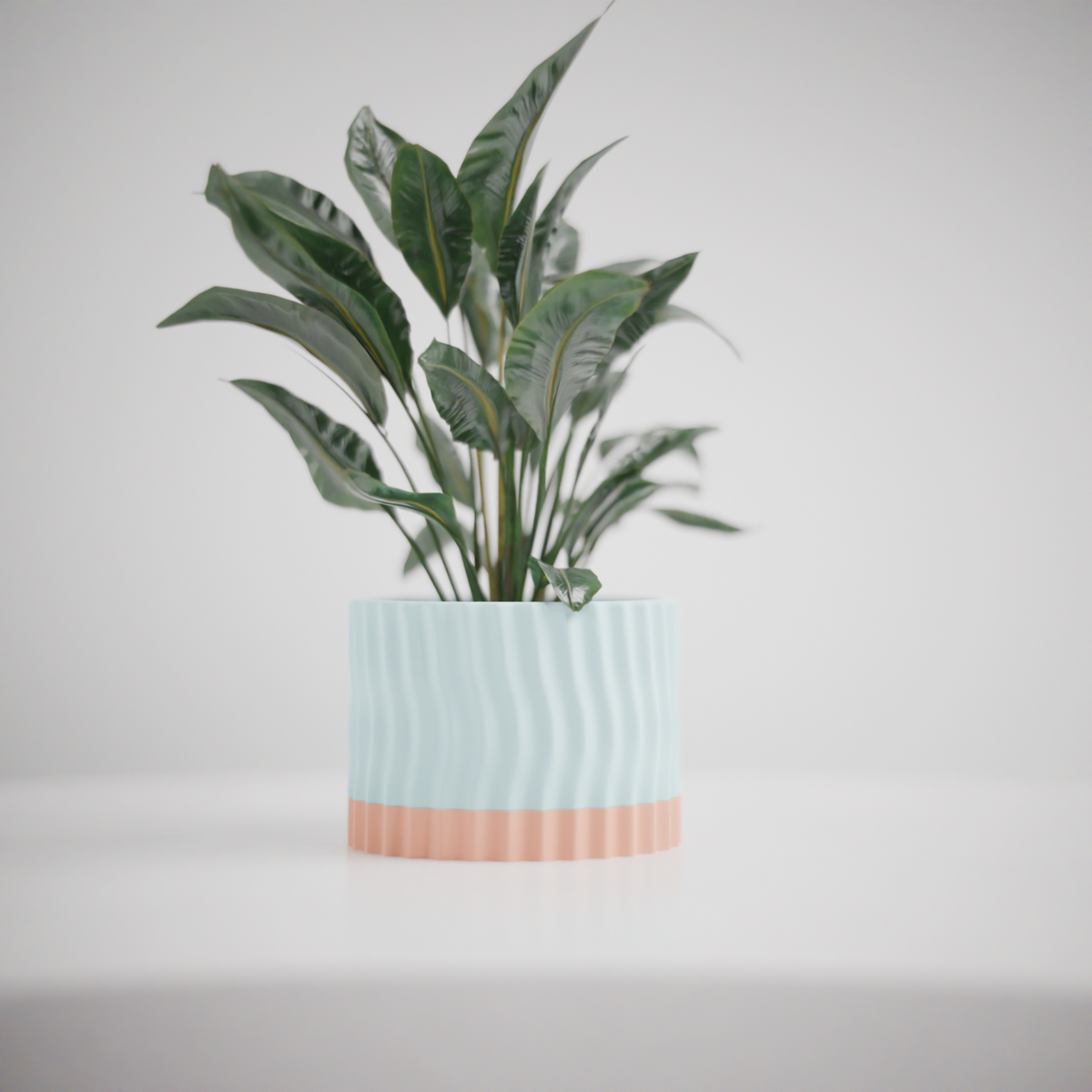 Wavy Two-Part Planter