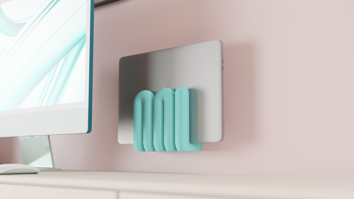 Wall-Mounted Wibble Laptop Stand - base render