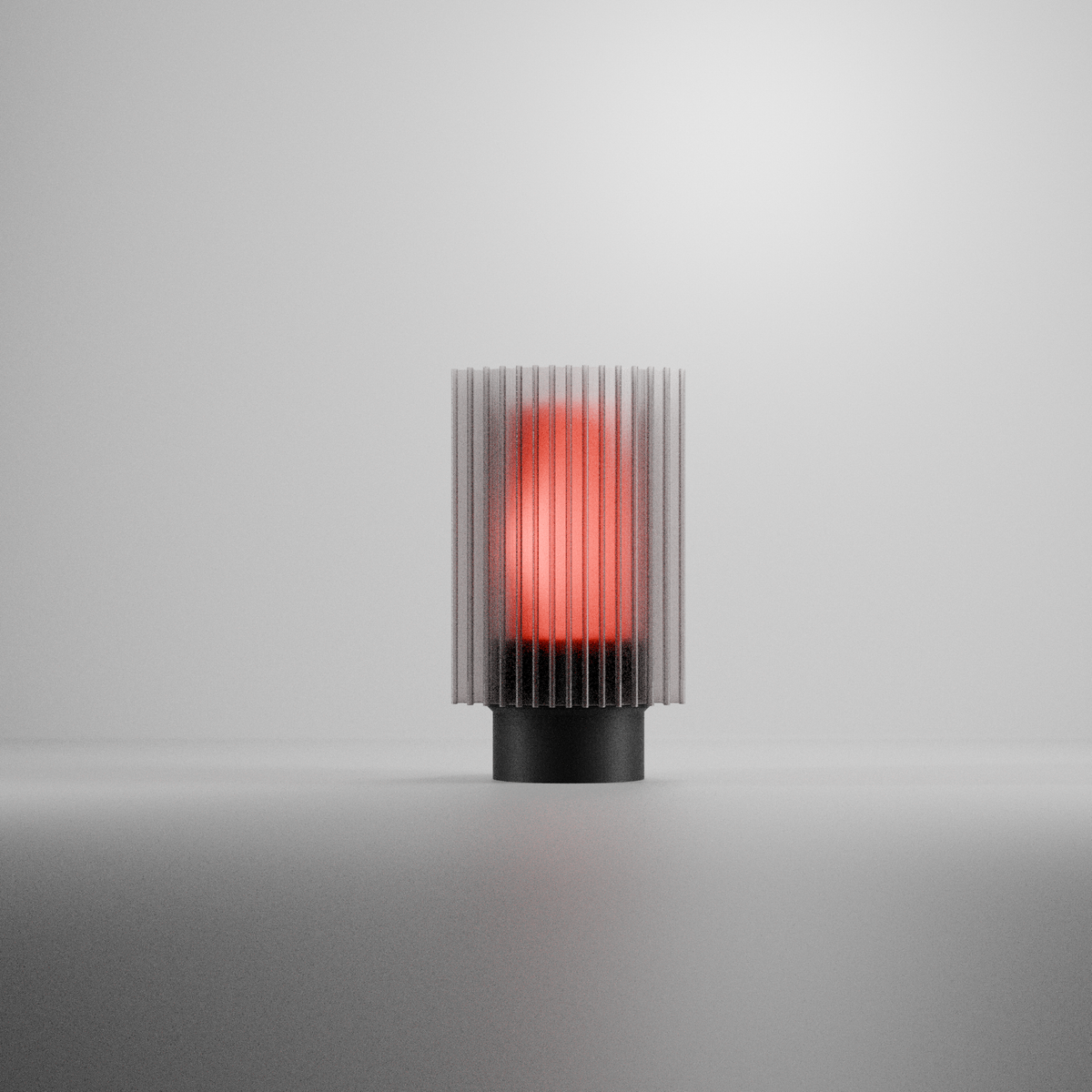Slat Shade E27 Lamp - white shade with black base lifestyle