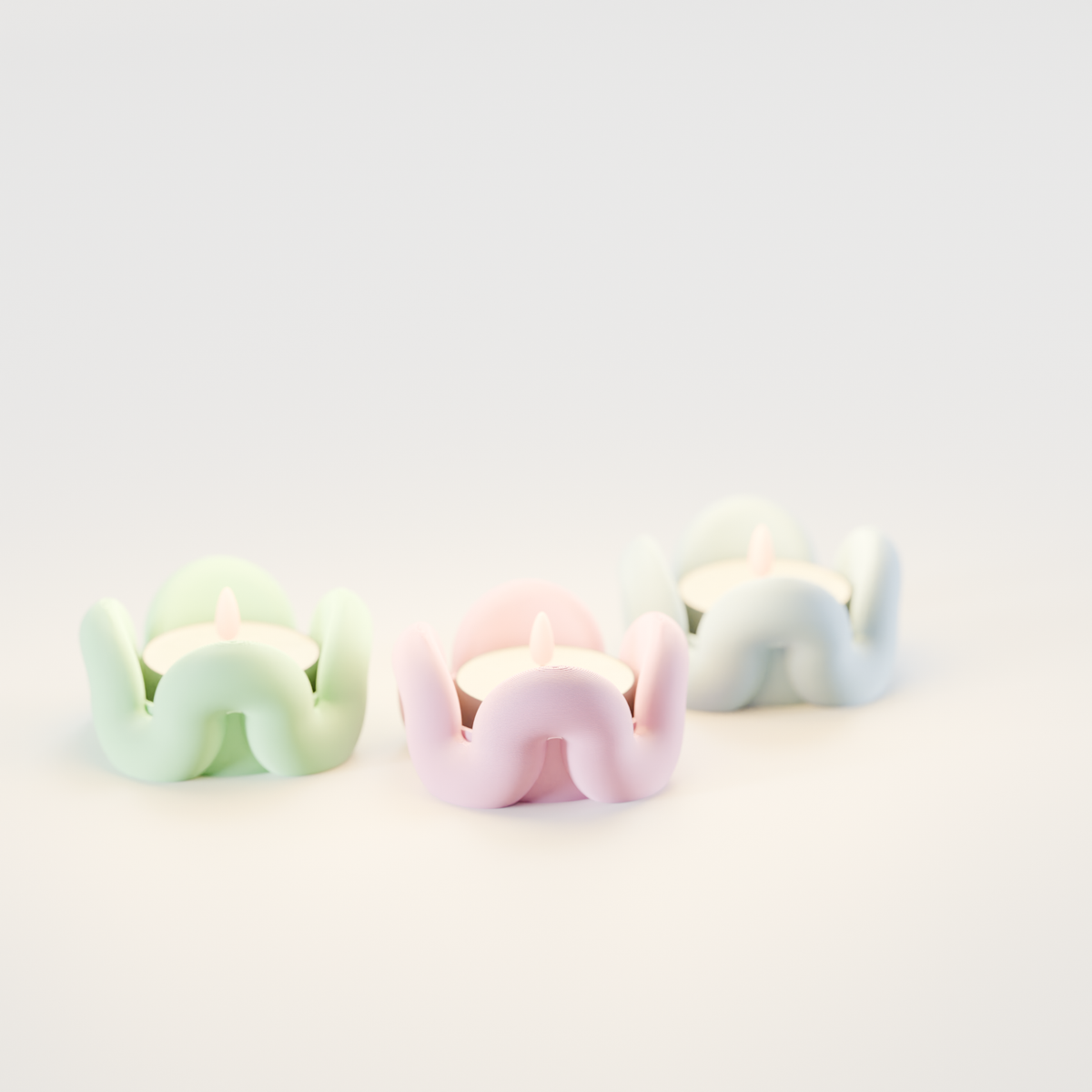 Wibble Tealight Holder - base render front view