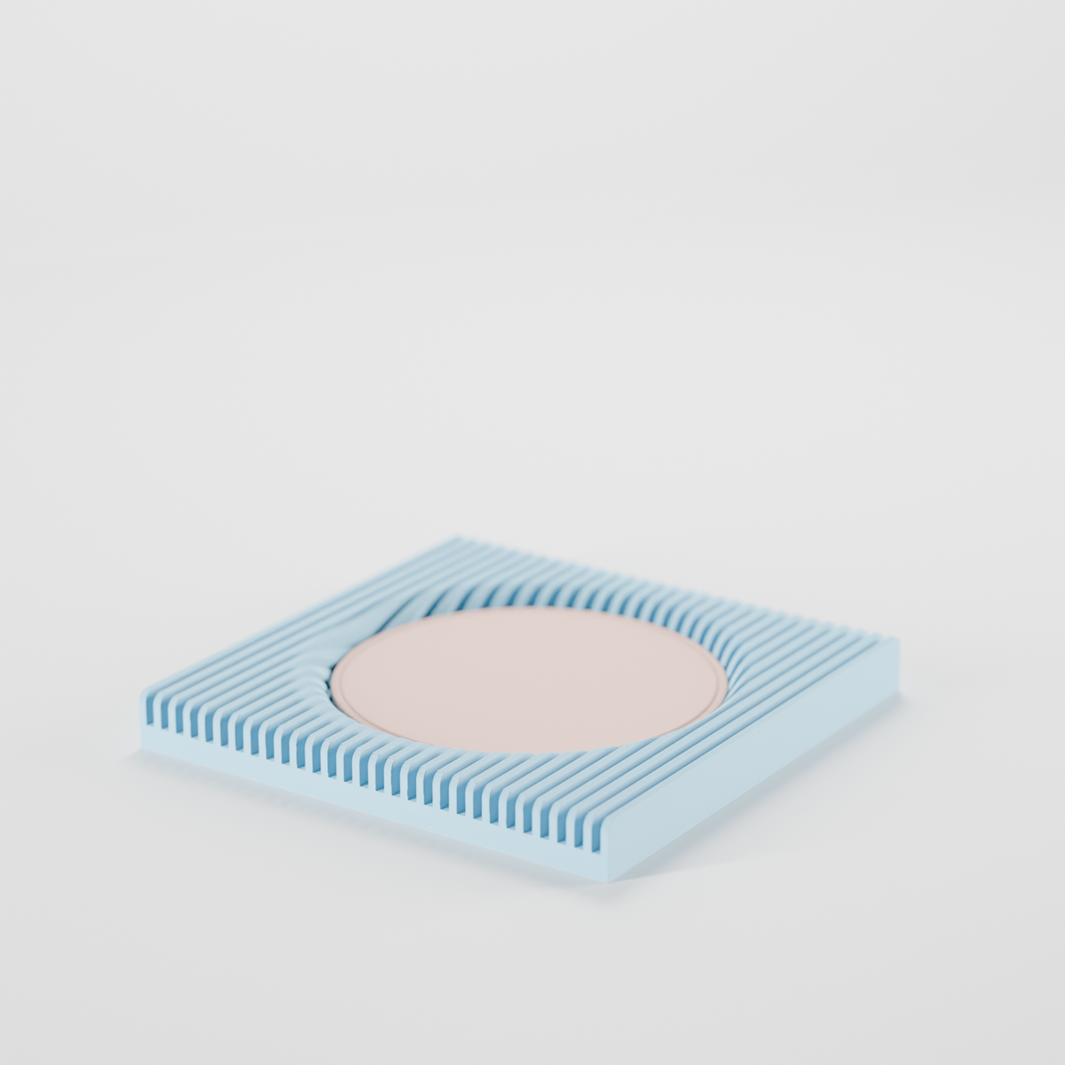 Modern Ribbed Two-Part Catch-All Tray - base render