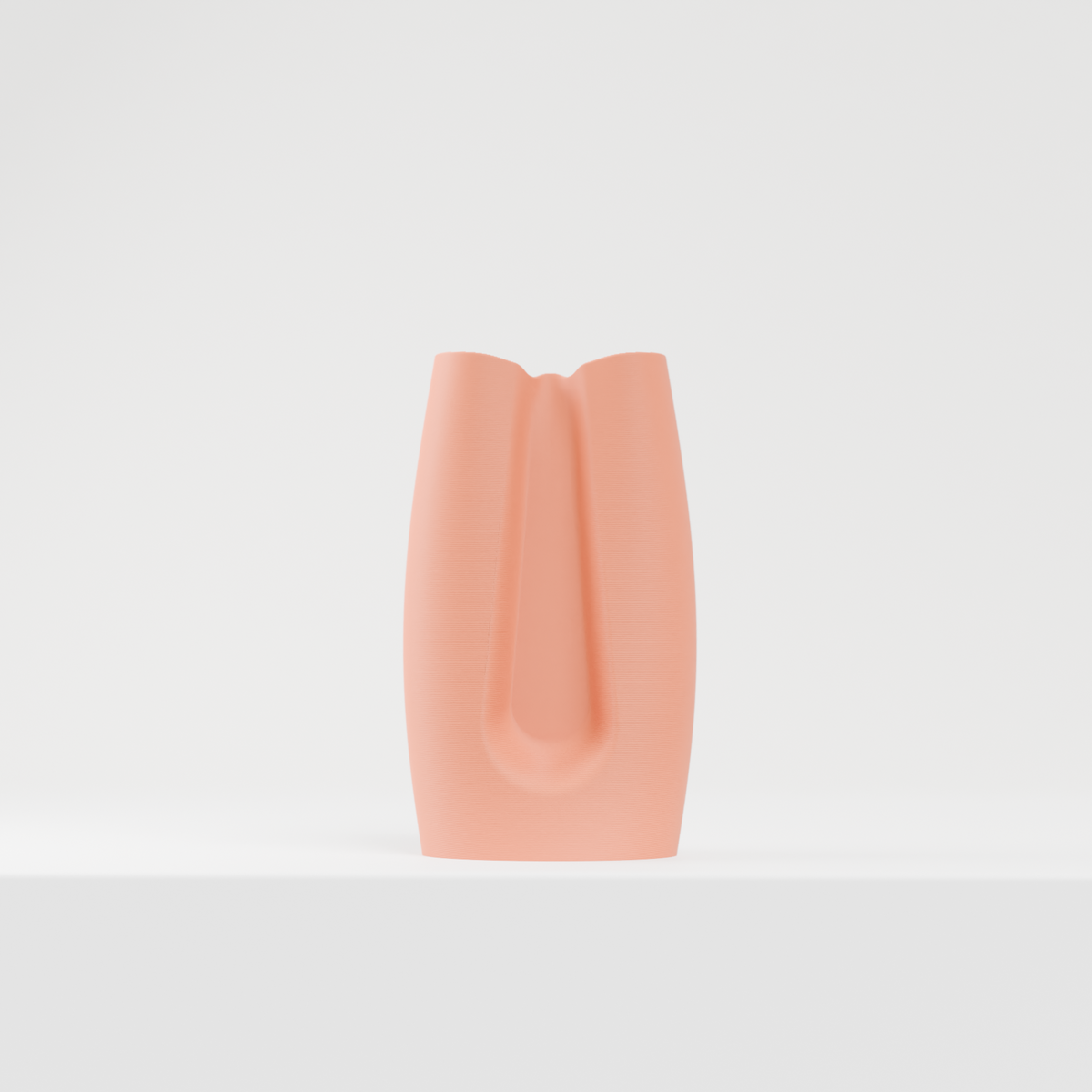 Modern Curved Minimalist Vase base detail showing flat stable bottom