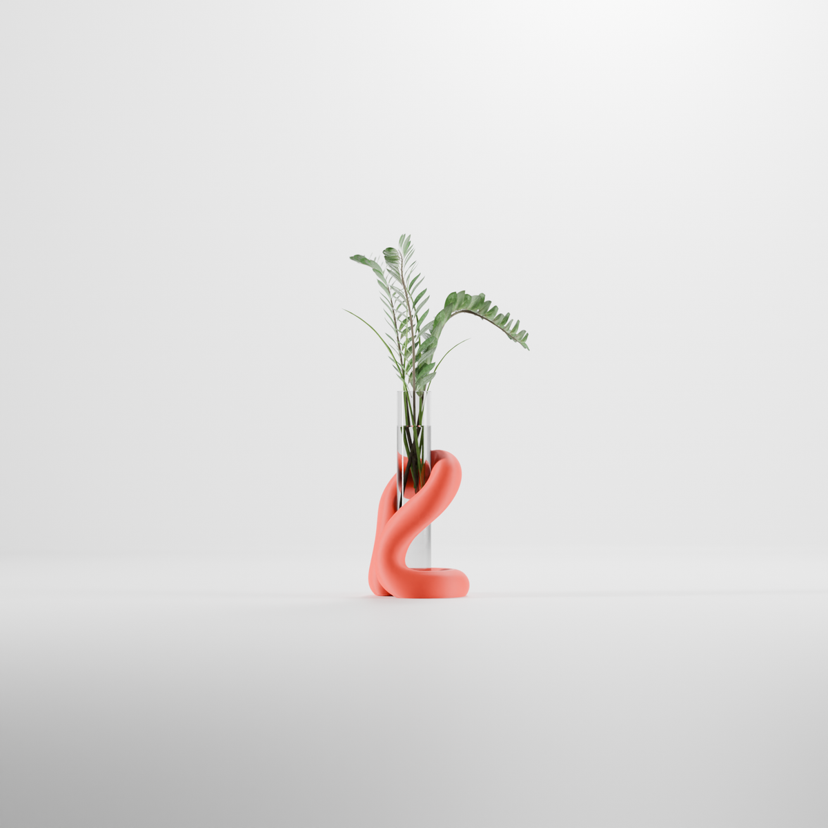 Elegant Flowing Propagation Vase Stand - base render