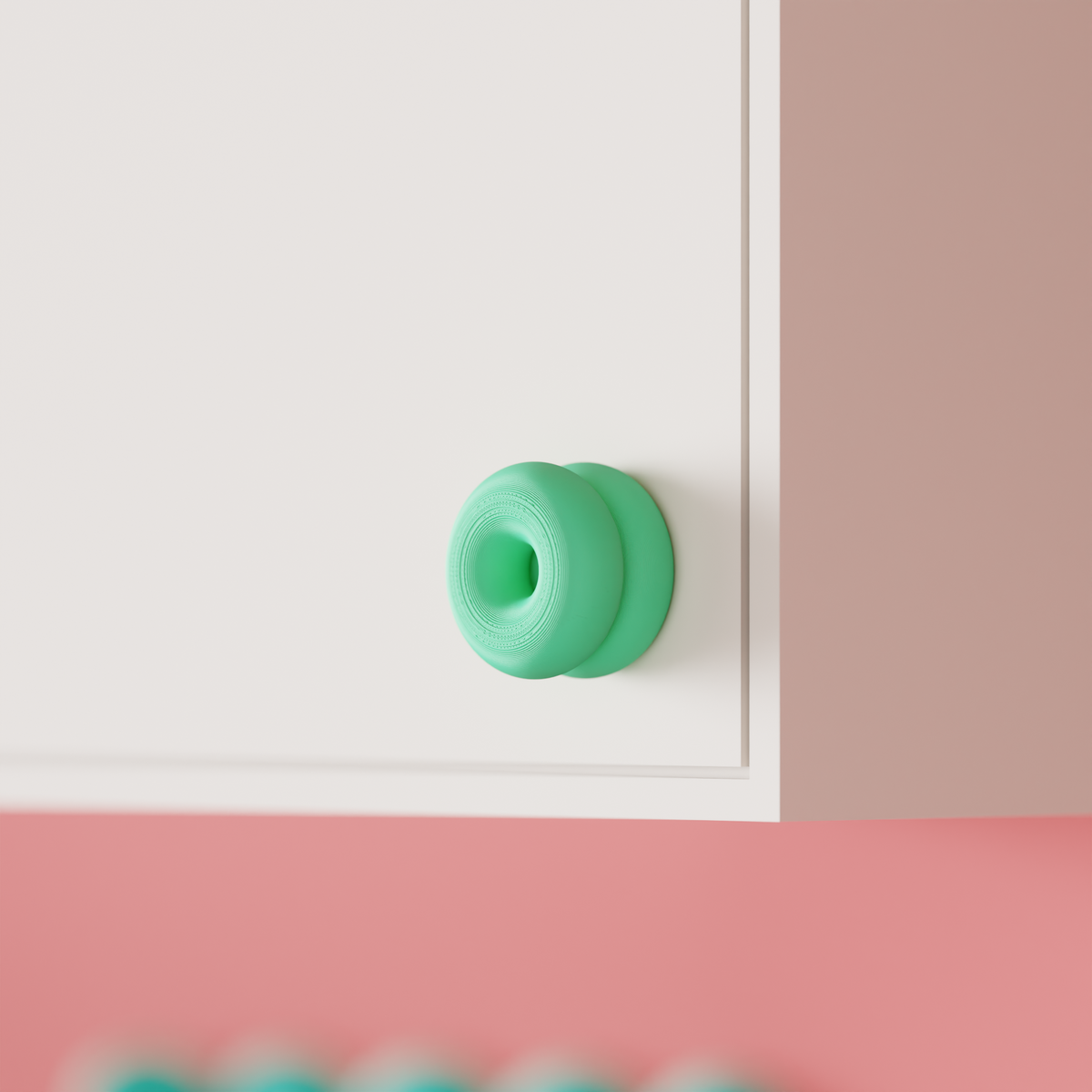 Double Donut Cabinet Handle - base render