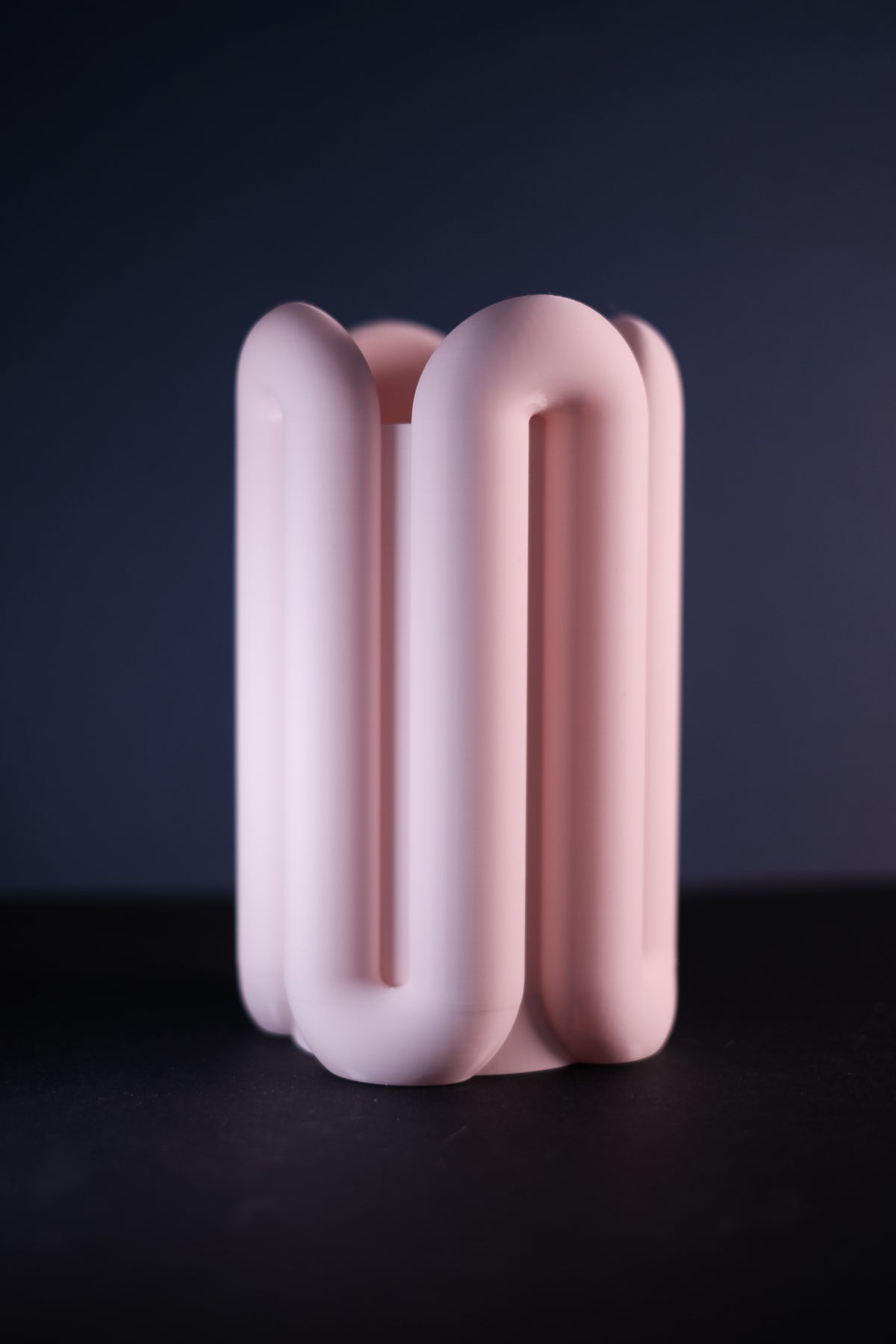 Eleva Wibble Aesthetic Vase blush pink front view clean white background product shot