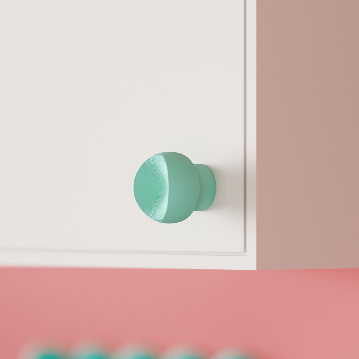 Modern Minimalist Cabinet Knob Handle - base render