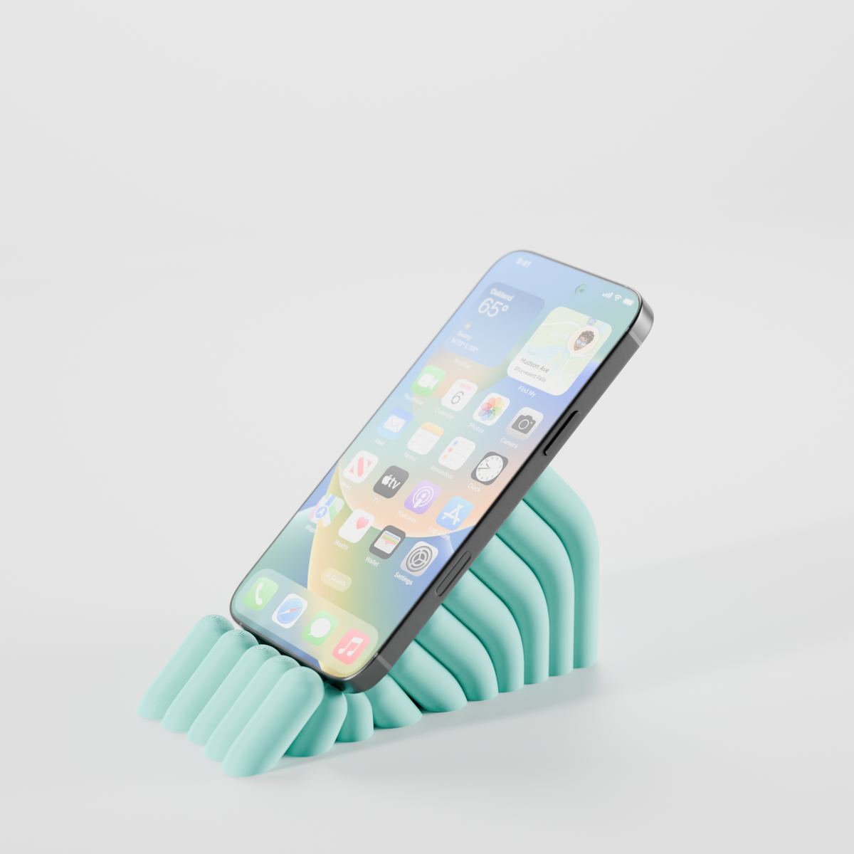 Anemone Inspired Bobbly Phone Stand - base render