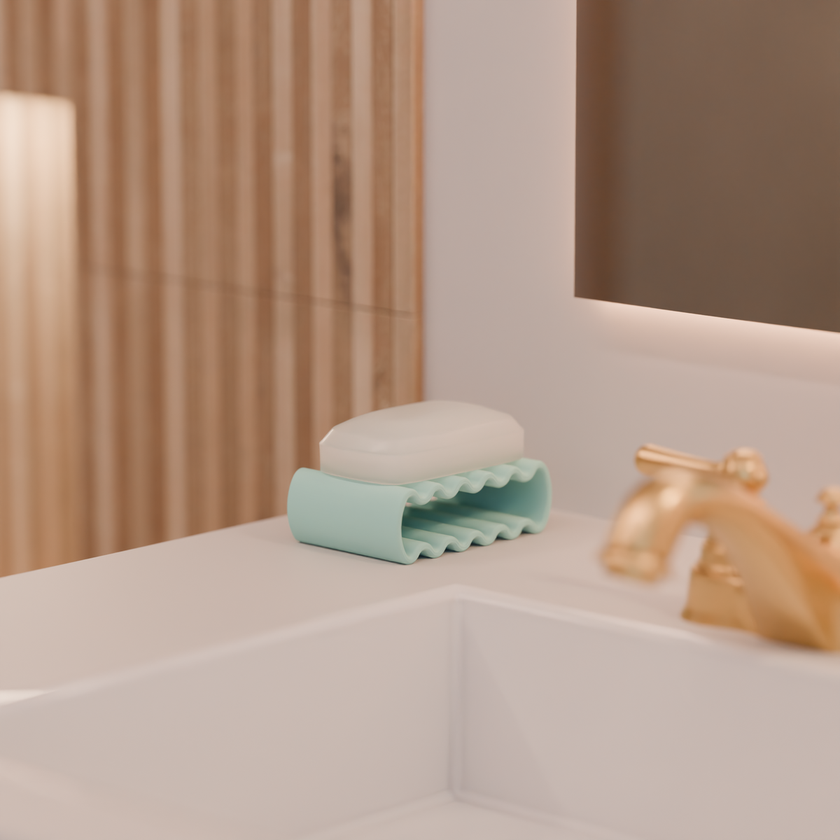 Minimalist Wibble Soap Dish base render all colours