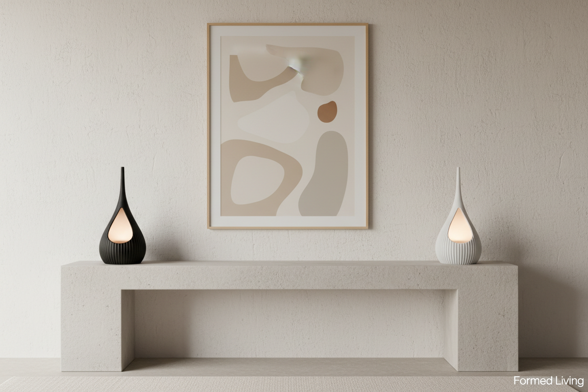 Teardrop Ribbed Modern Lamp