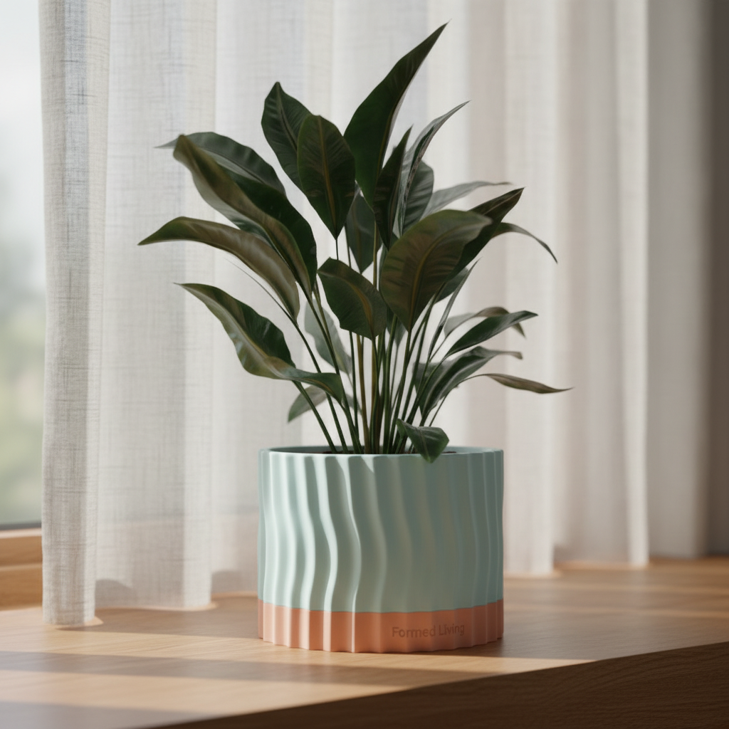 Wavy Two-Part Planter