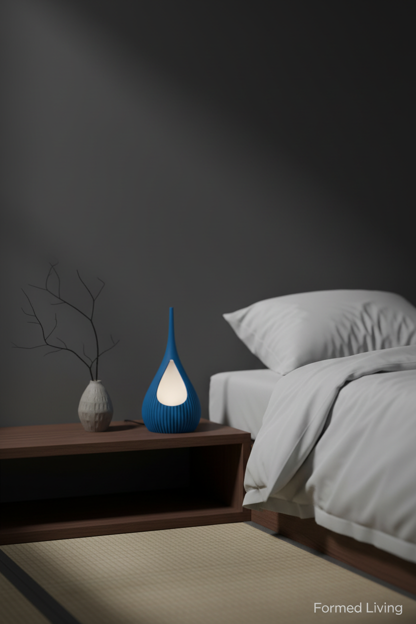 Teardrop Ribbed Modern Lamp