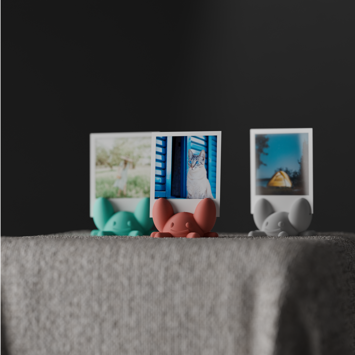 Crab Photo Holder sideboard with geometric print