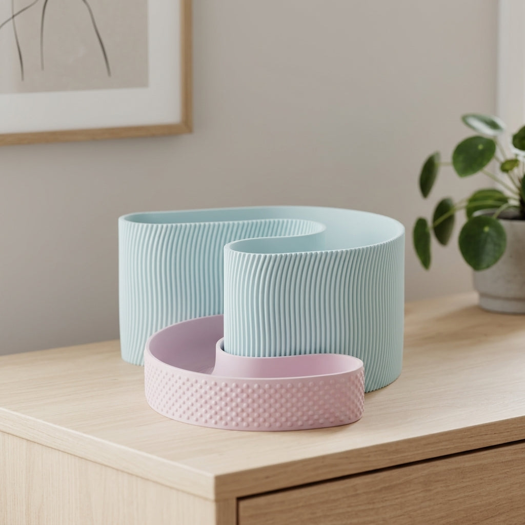 Modern Minimalist Interlocking Desktop Organizer - lifestyle render 1