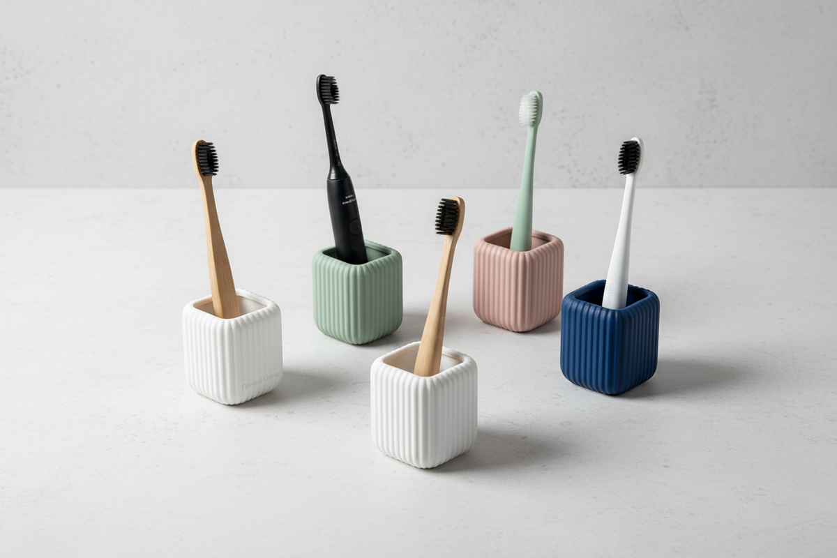 Textured Toothbrush Organizer Base