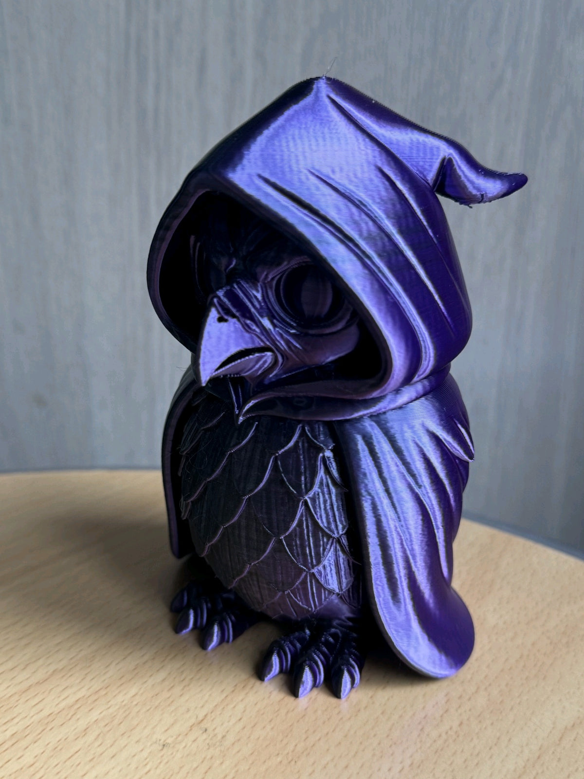 Cloaked Owl hooded decorative sculpture