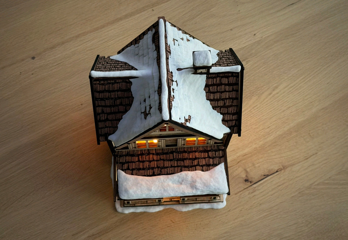 Tealight House shown as a warm seasonal décor accent