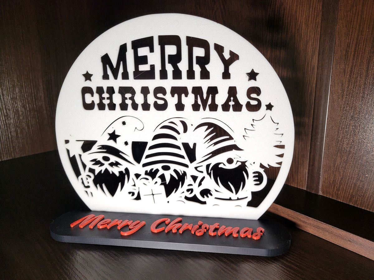 Merry Christmas Gonk table topper design reference