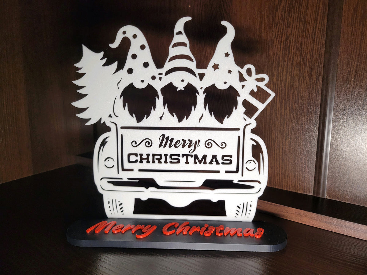 Gonks on Car – From Rear Christmas topper design reference