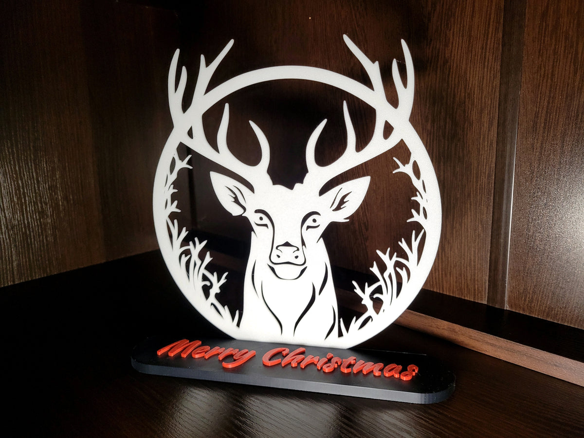Reindeer Christmas table topper design reference