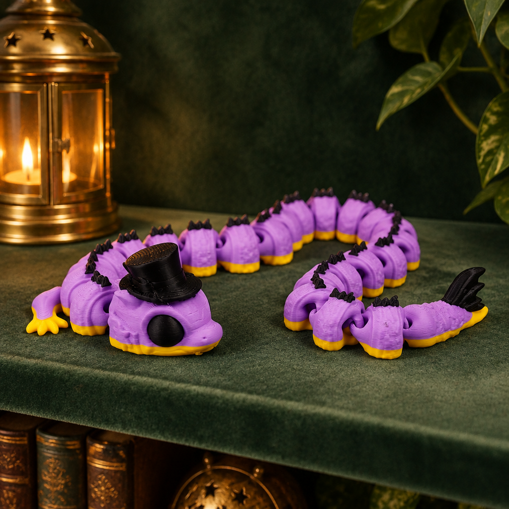 Wizard Dragon on green velvet display shelf