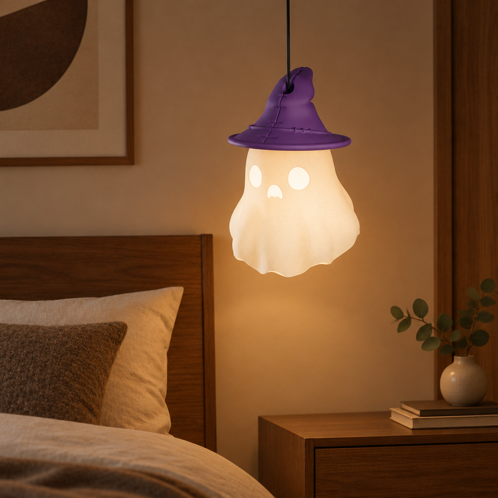 Ghost lamp in a bedroom