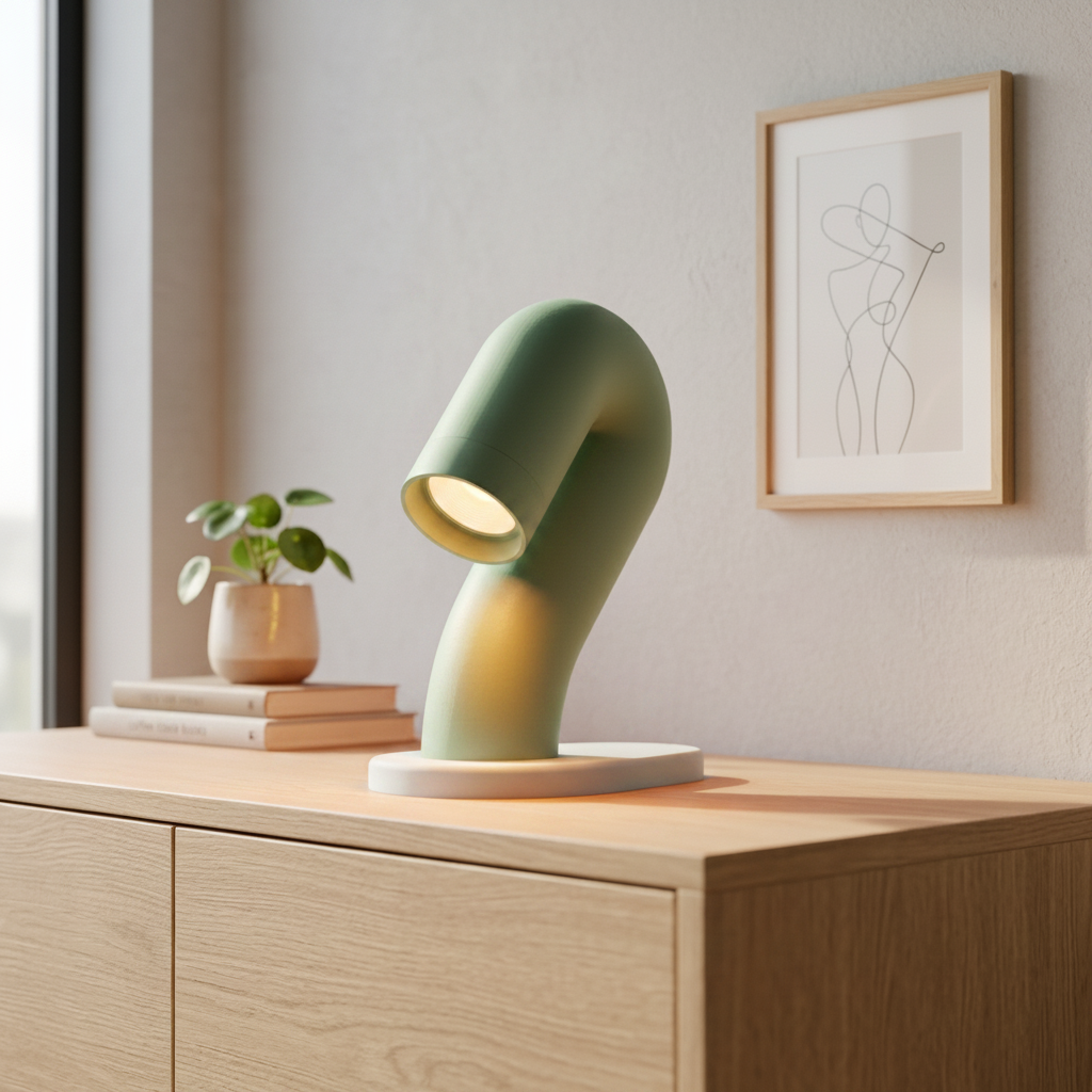 Wibble Desk Lamp on bedside table