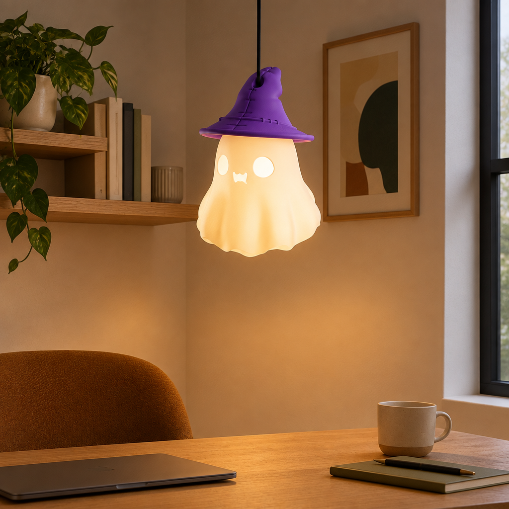 Ghost lamp in a home office