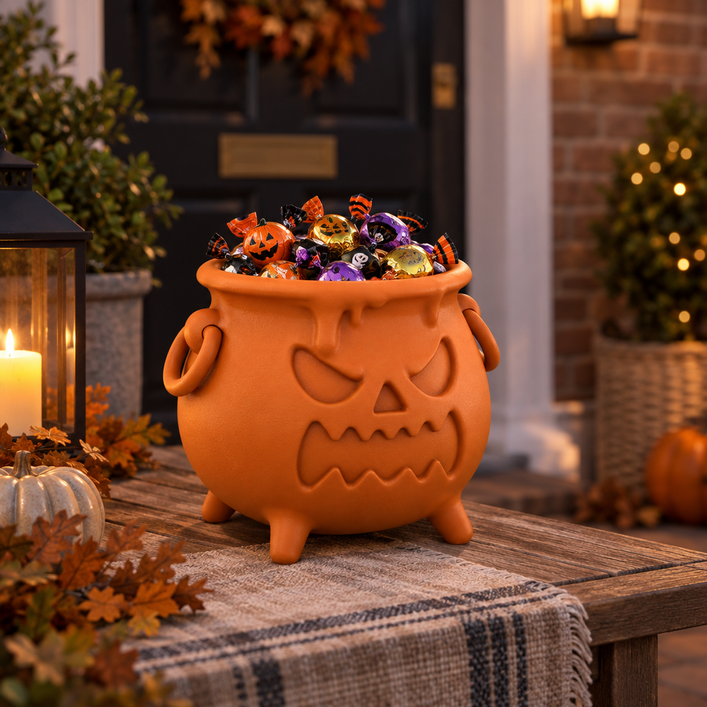 Boiler Candy Bowl on a covered porch