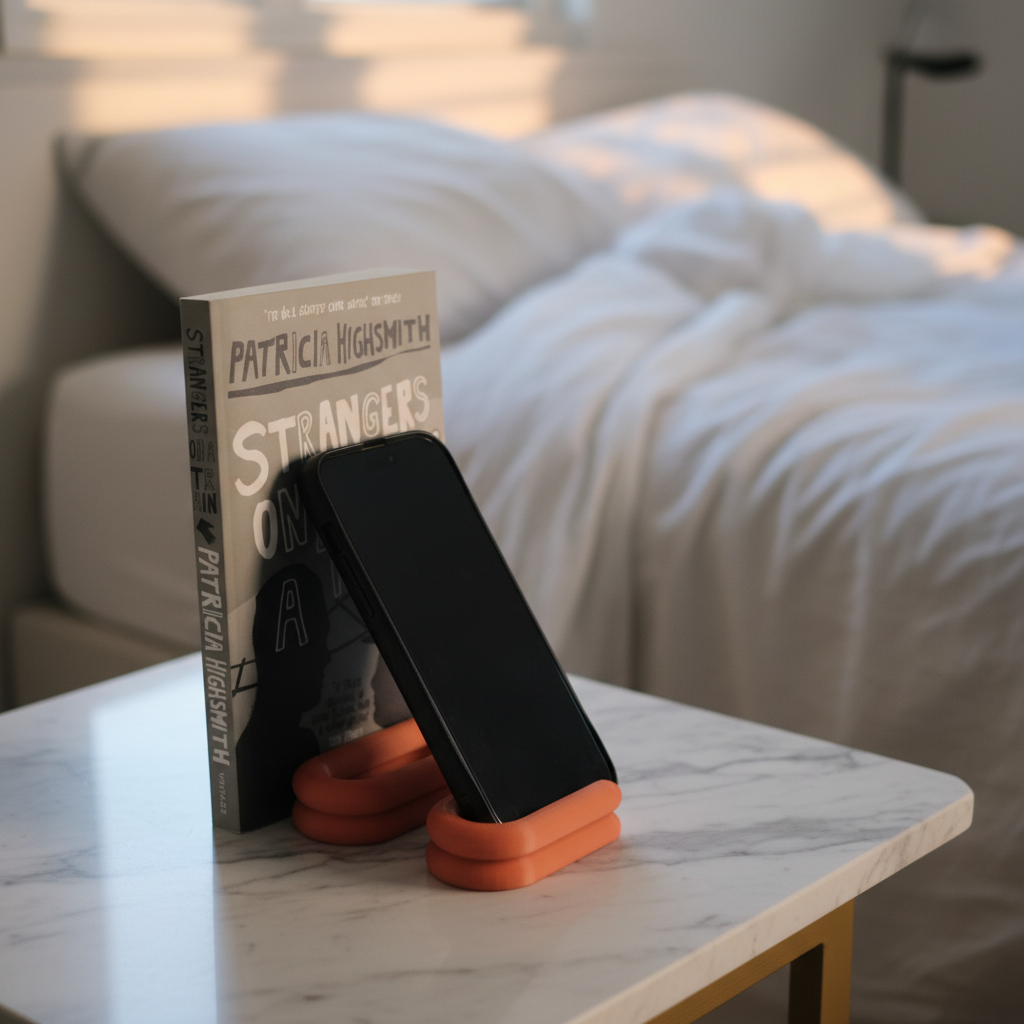 Wibble Stand terracotta marble bedside table