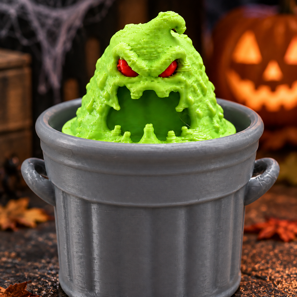 Close-up of slime monster face