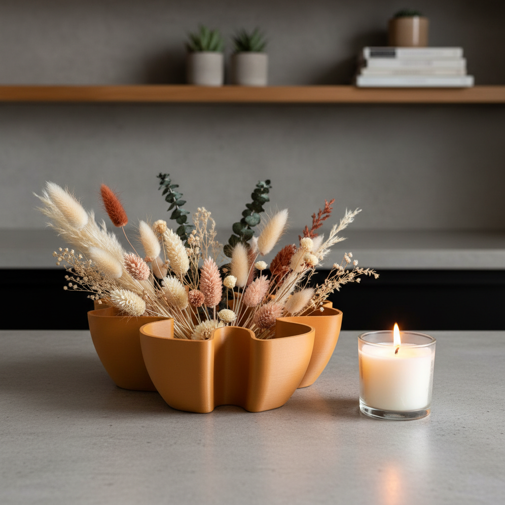 Organic Flow Catchall Bowl - Orange colourway lifestyle