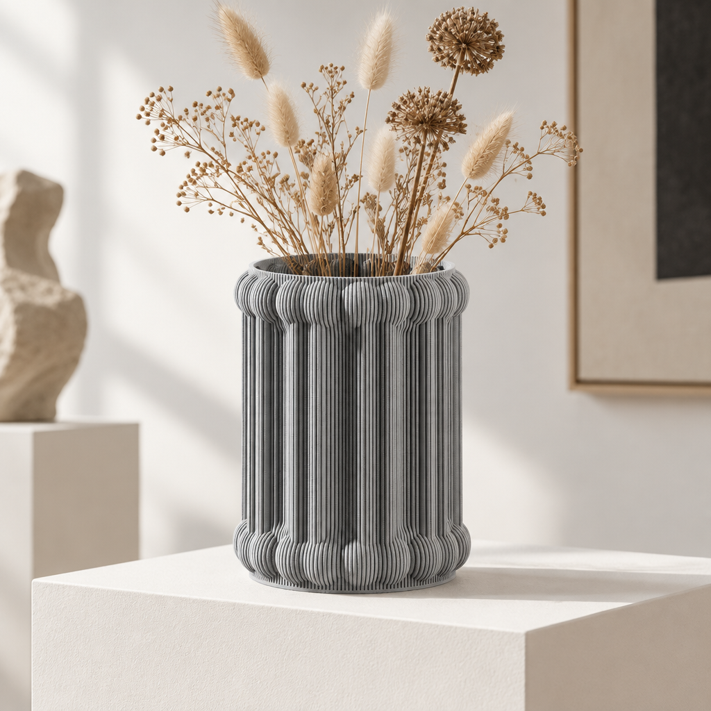 Bones Vase on bright gallery plinth