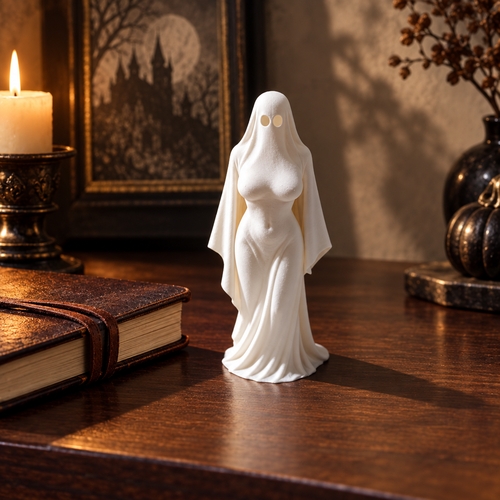 Ghost Lady figurine on a desk