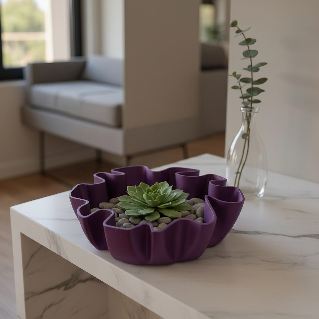 Organic Flow Catchall Bowl - Purple colourway lifestyle
