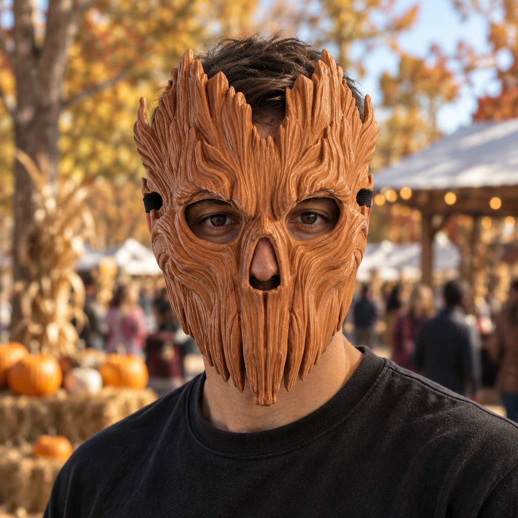 Skullbark Mask worn at autumn festival