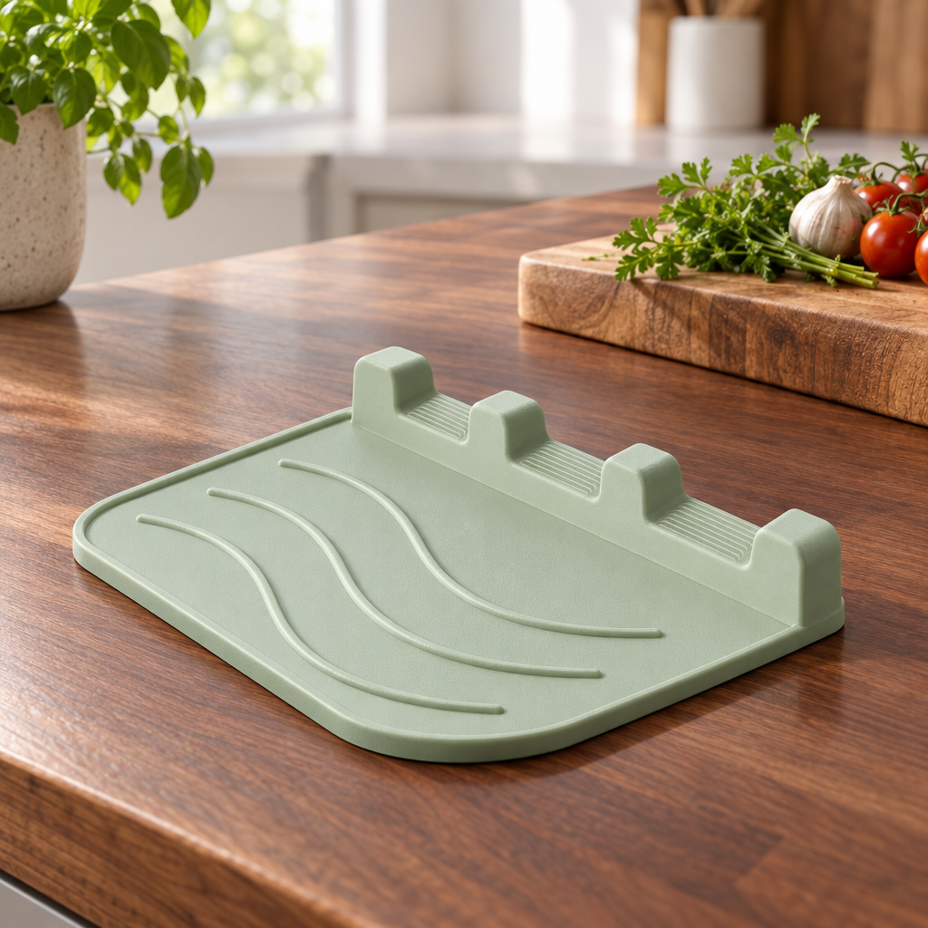 CookSitter empty on walnut kitchen island