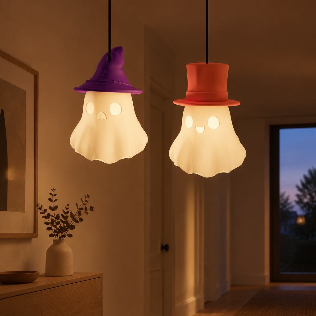 Ghost lamp in a hallway