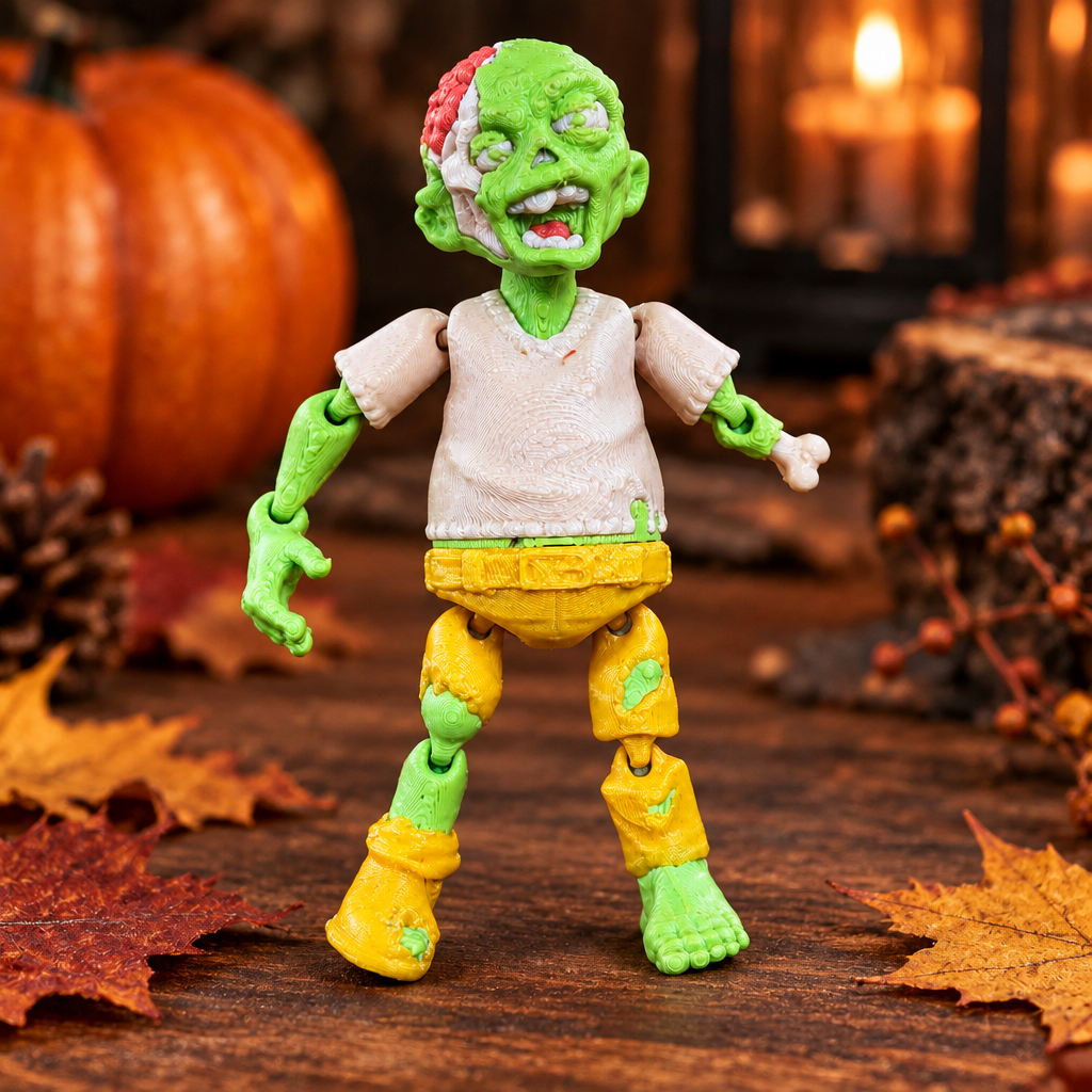 Articulated Zombie on wooden desk