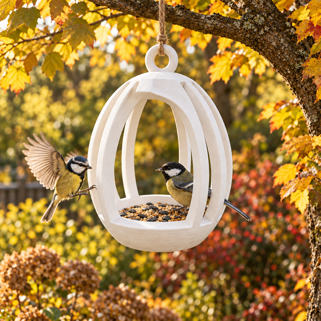 Ribbed feeder among autumn foliage