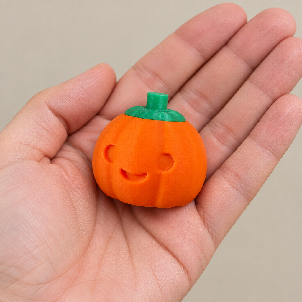 Pumpkin clicker shown in an open palm.