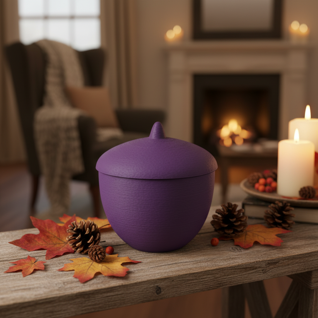 Ribbed Acorn Container - Purple colourway lifestyle 2